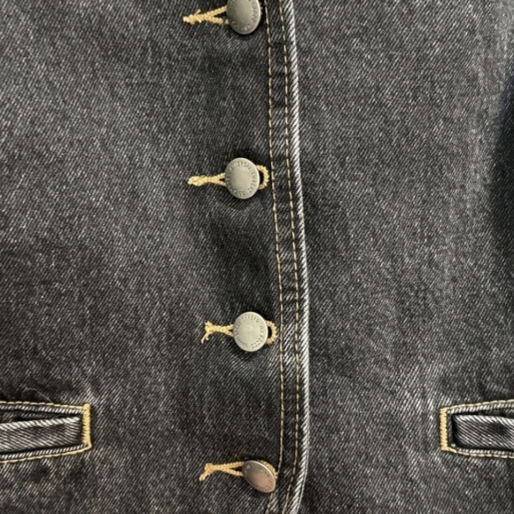 Universal Thread Charcoal Denim Vest - Picture 3 of 6